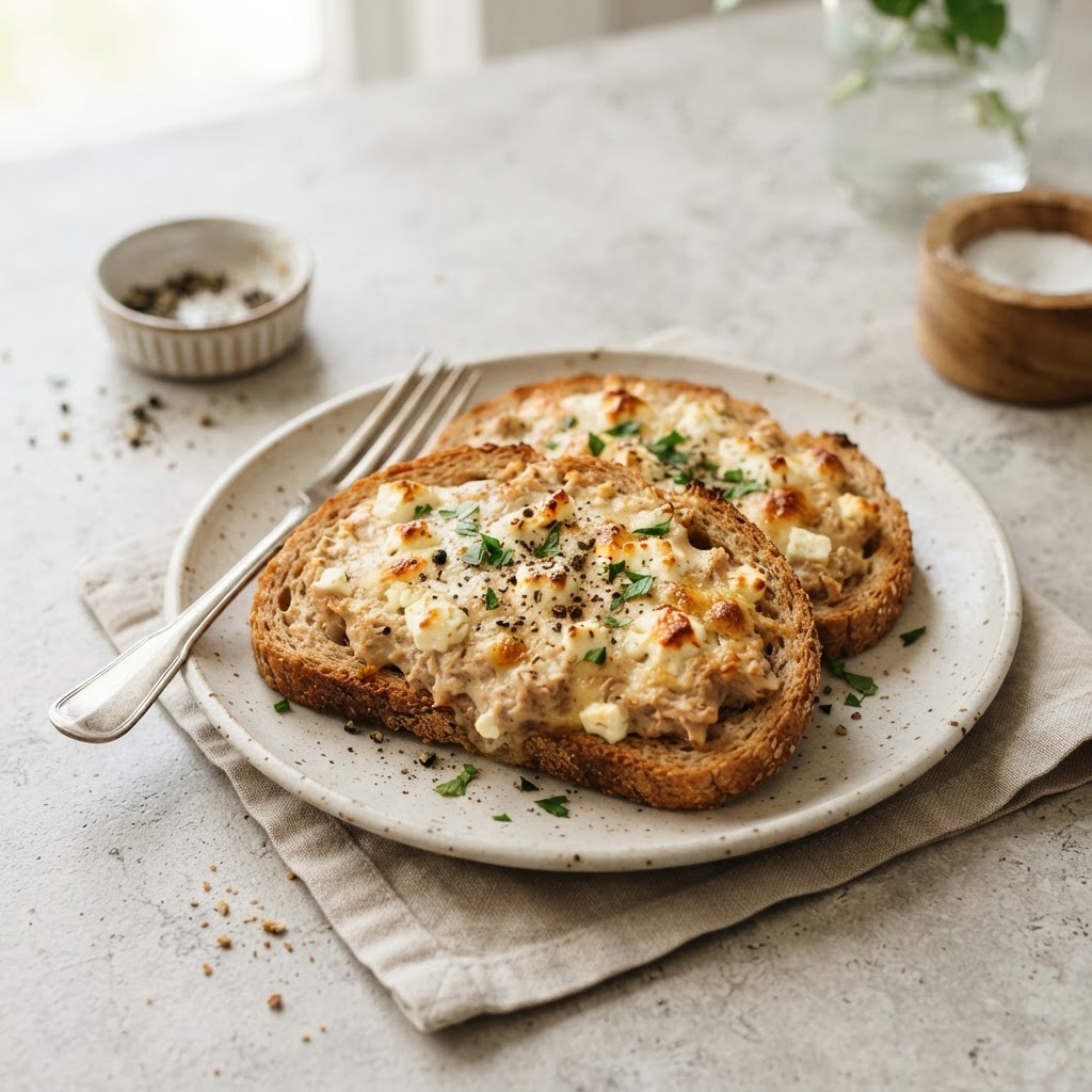 High Protein Thunfisch-Käse Toast