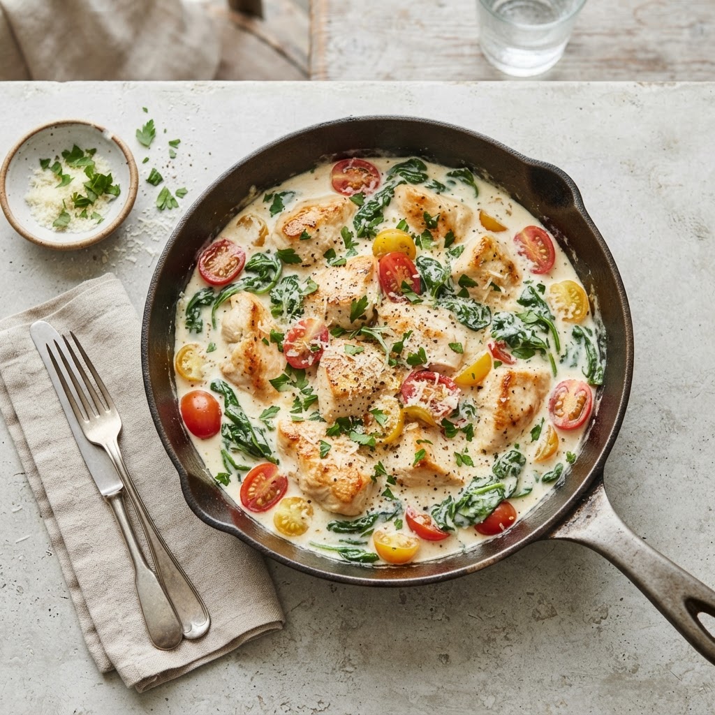 High Protein Tuscan Style Chicken
