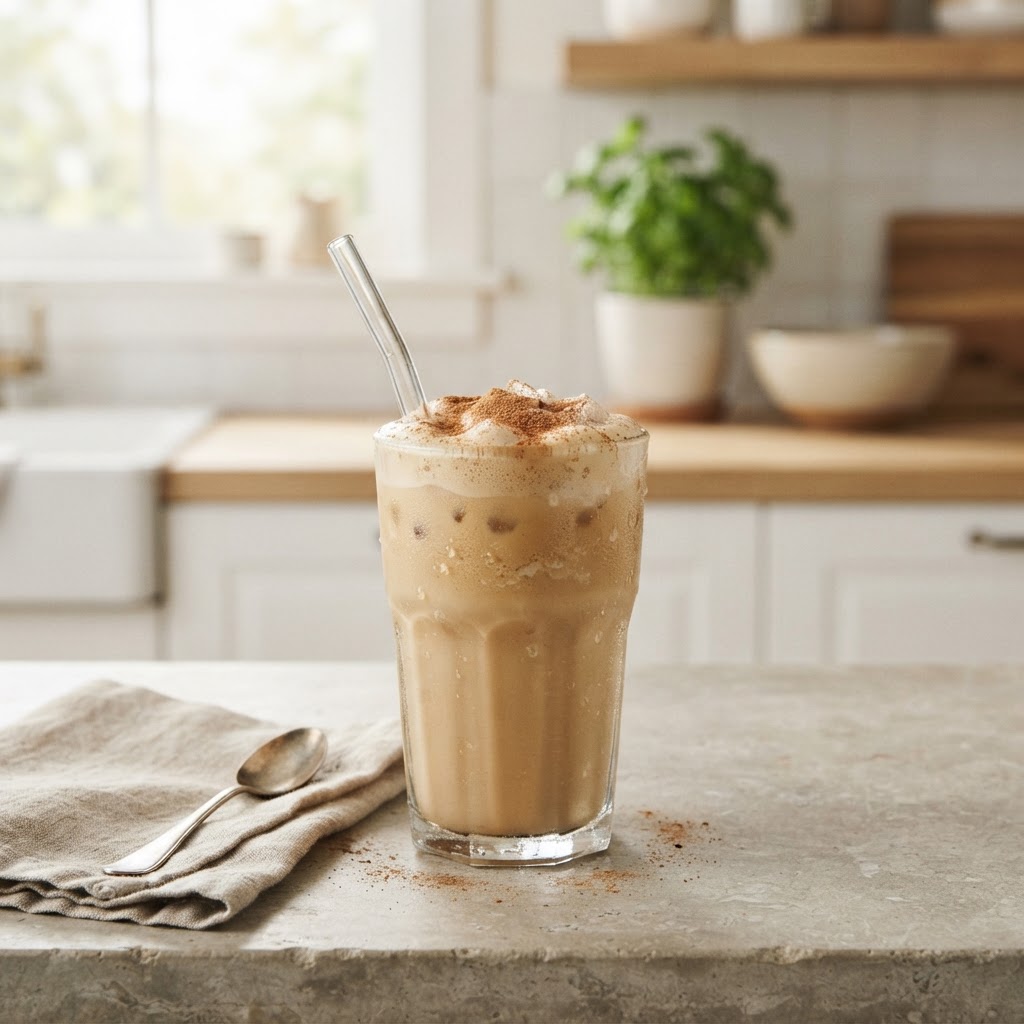 High Protein Haselnuss-Frappé