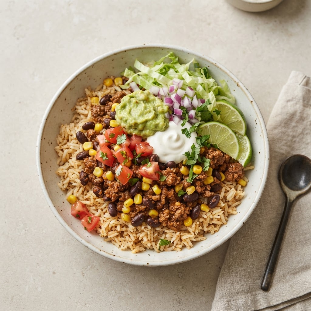 High Protein Barbacoa Style Burrito-Bowl